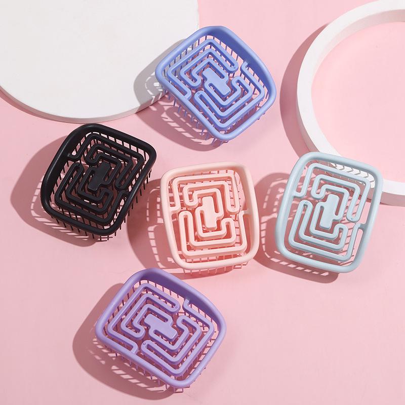 

Macaron Color Boomerang Shampoo Massage Comb - High Resilience, Hollow Square Design королівський синій колір