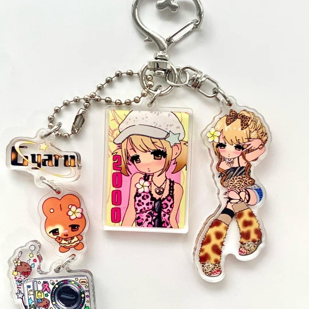 Character Decal Acrylic Phone Charm Cool Cute Phone Lanyard Aesthetic Y2K Key Ring  Girls Women