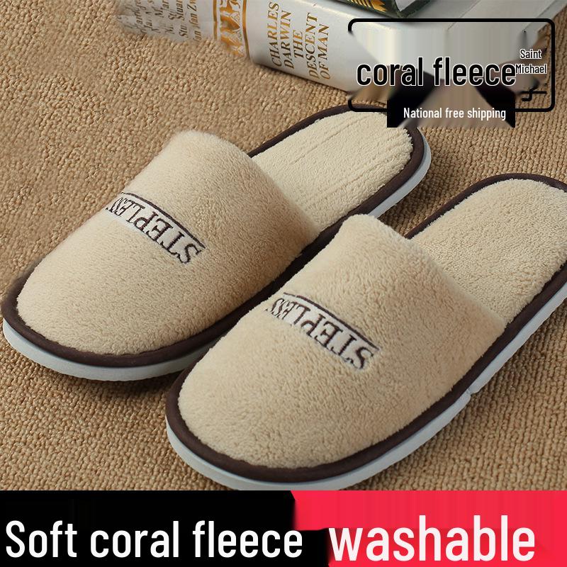 Disposable Coral Slippers for Hotels, B&Bs, Aviation, and Beauty Salons