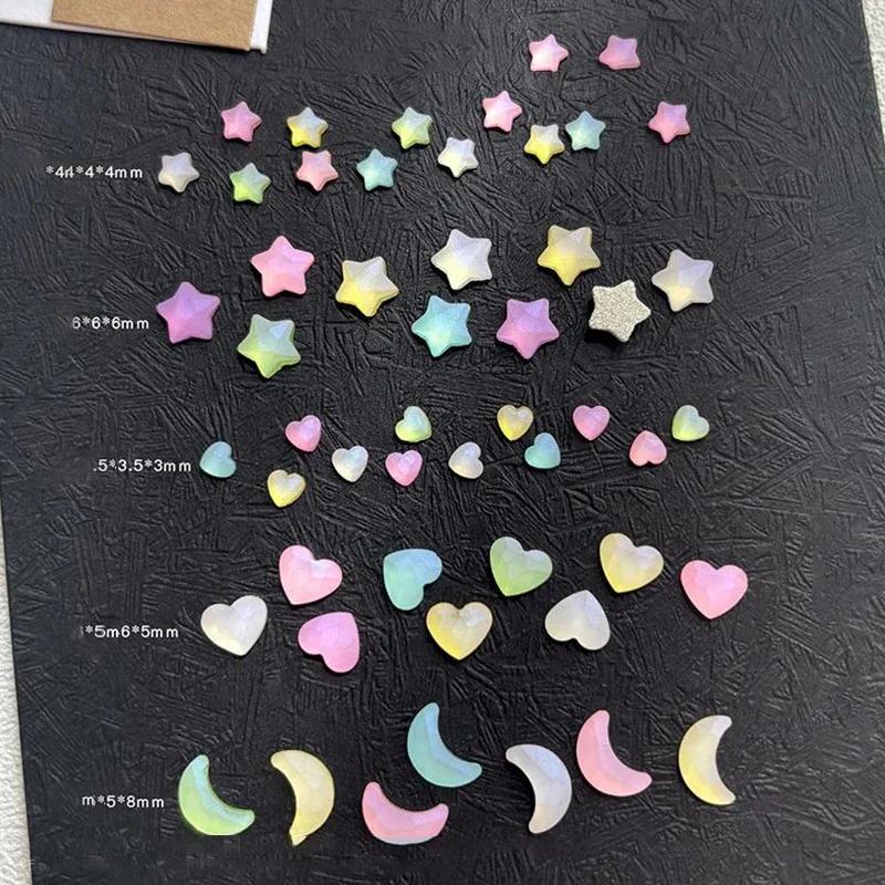 Luxusné Časti na Nechty Love Star Moon Živicové Krištáľové Manikúra Plochá Zadná Strana Kamienky Nechty Accesorios Potreby Dekorácie Prívesky