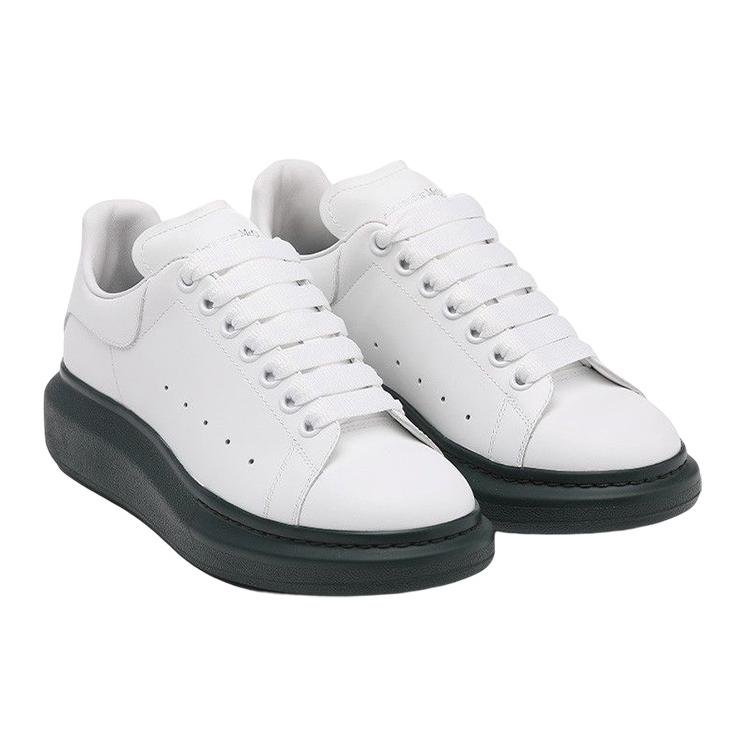 New Alexander McQueen Oversized Sneaker White Green Sole 553680WHTQ49448