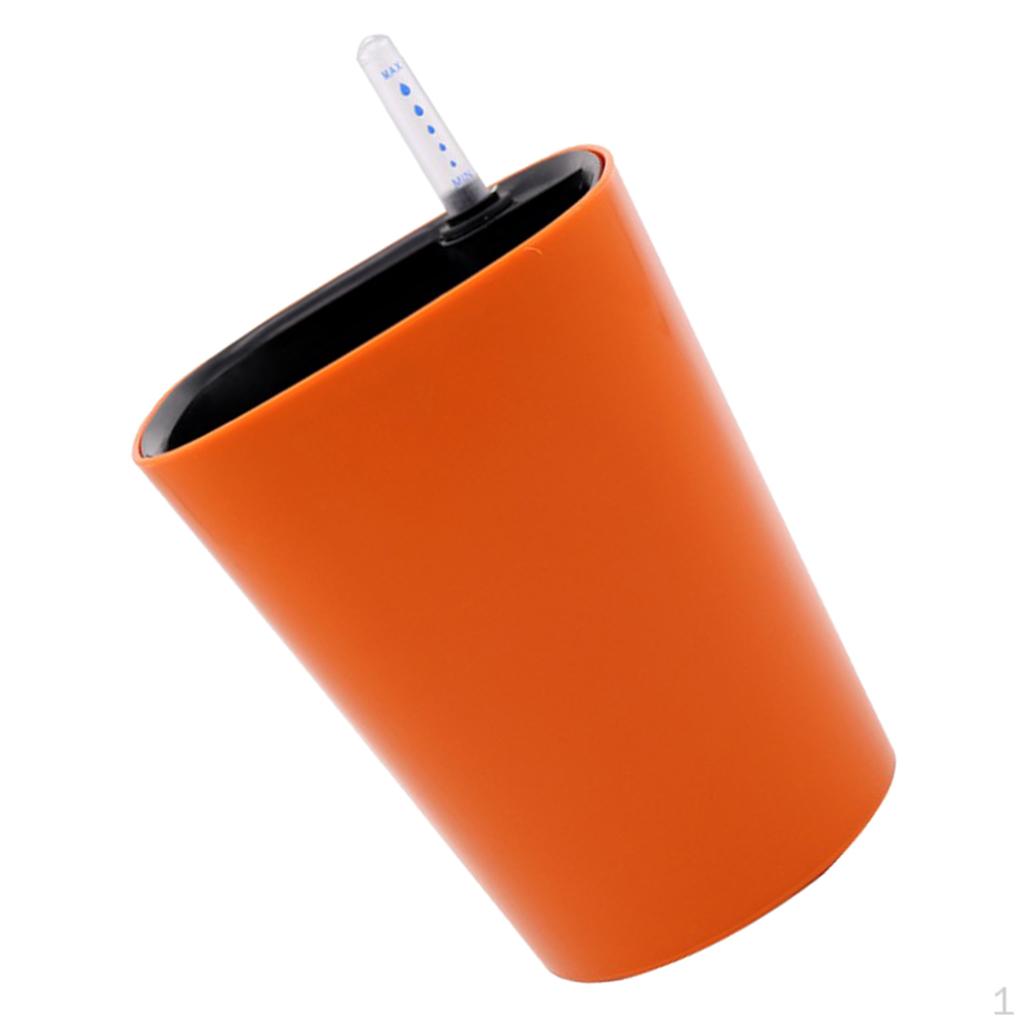 

Round Self-watering er for garden and home desk Decorations оранжевый