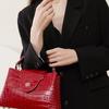 Single Shoulder Zipper New Luxury Cowhide Women's Bag Casual Fashion Solid Color Handbag