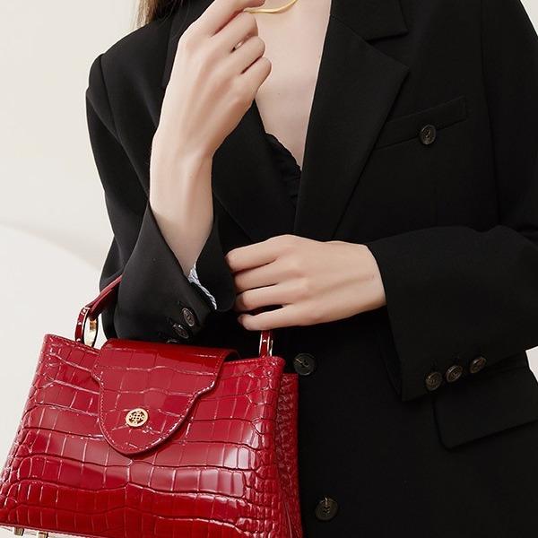 Single Shoulder Zipper New Luxury Cowhide Women's Bag Casual Fashion Solid Color Handbag