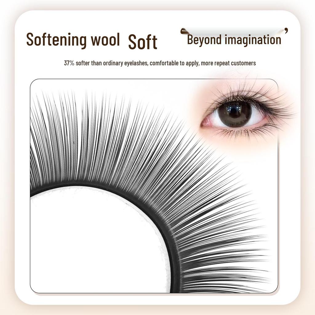 Chinese Camellia Soft Manga Lash Extensions - No Clumping, Fox Style, Super Long, Perfect for Beauty Salons