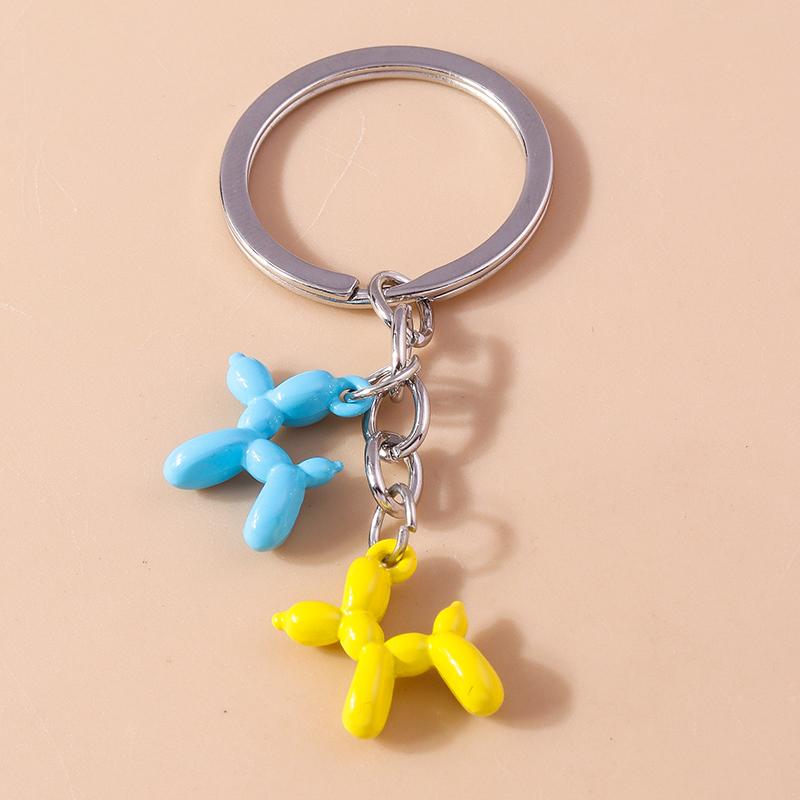 Cute Resin Cartoon 3D Elephant Keychain Animal Keyrings Pendants for Car Key Holder Handbag Decor Jewelry Gifts