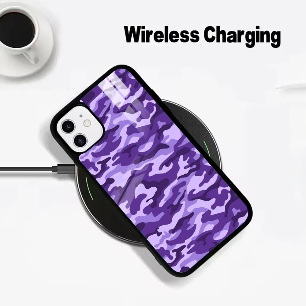 F-Fashion C-Camouflage Muster Handyhülle Für IPhone17 16 15 14 13 12 11 Pro Max 16/15/14Plus Kabelloses Ladegerät Hülle Funda