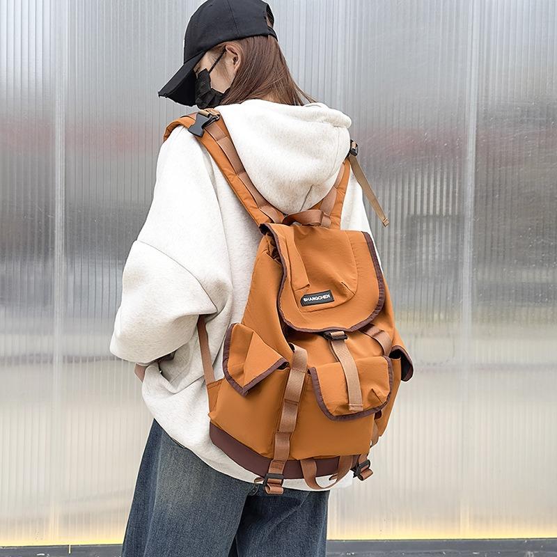 Large-capacity college student backpack New trendy versatile wear-resistant travel backpack