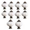 10pcs Pumpkin Knobs Set Cabinet Drawer Cupboard Furniture Door Pull Handle White