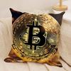 Cool Bitcoin Fashion Luxury Cushion Cover Silky Short Plush Invisible Zipper Dustproof Sofa Pillow Case For Home Decor