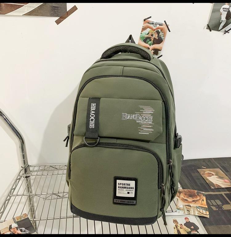 New Backpack Fashionable Junior High School Student Schoolbag Women's Simple Large-capacity Casual Backpack Travel Bag