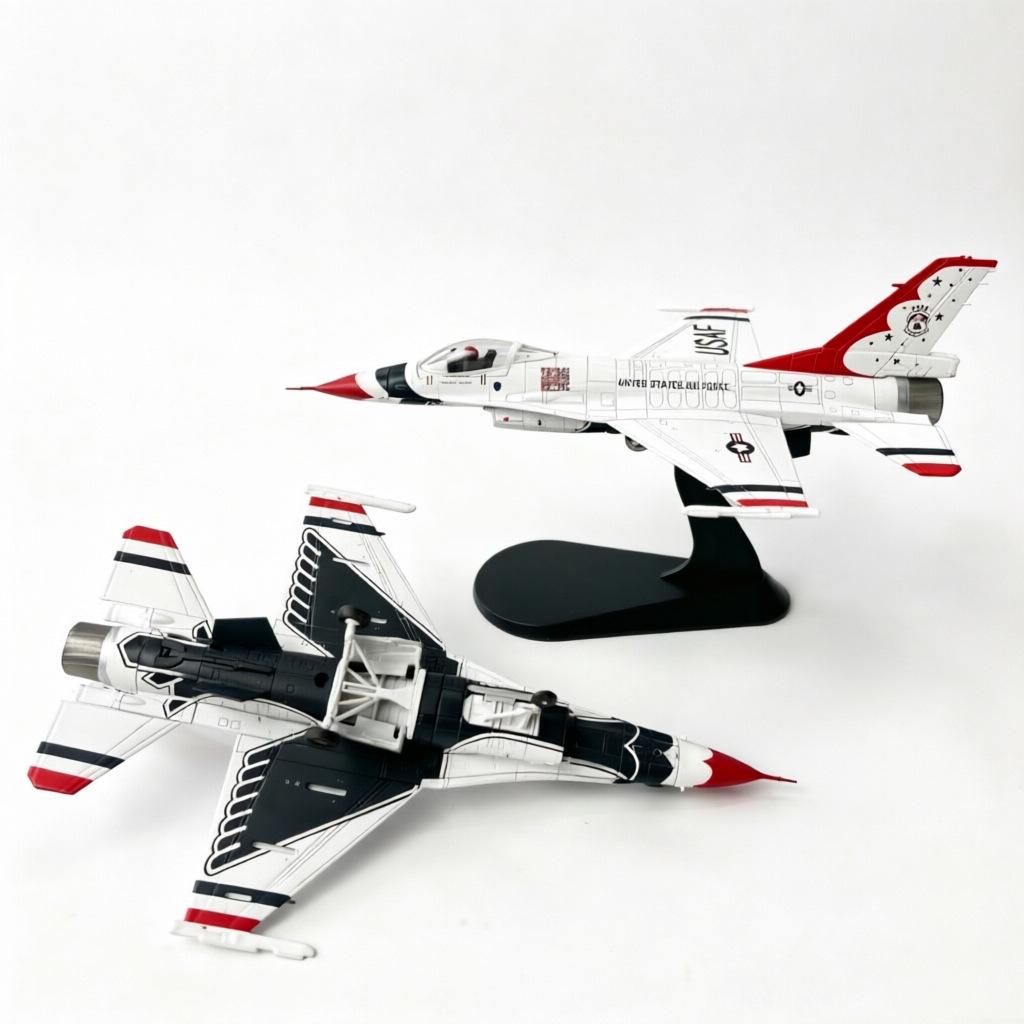 1/72 Scale US F-16C Thunderbirds Aerobatic Team Alloy Model Ornament
