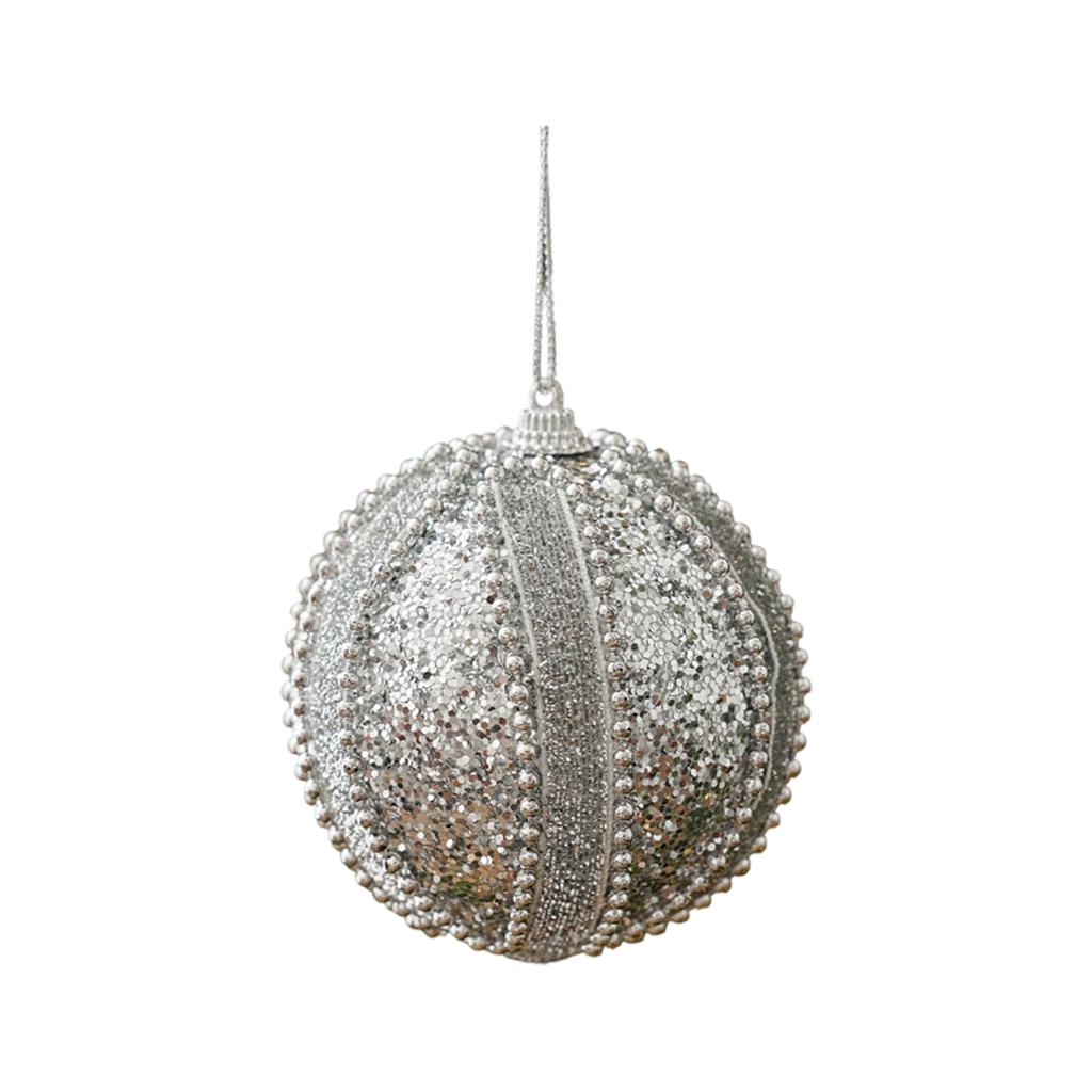 Christmas Hanging Ornaments with Foam Balls Stars Shapes Sequins Beads and Gift Box for Holiday Tree Decorations