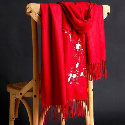 2024 Autumn And Winter New Thickened And Extended Cashmere Scarf Versatile Women'S Warm Neck Protection Scarf Double Sided Scarf Shawl