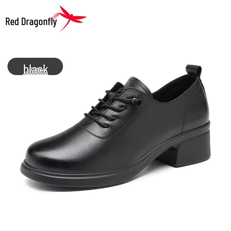 Red Dragonfly Genuine Leather Women s Casual Soft Autumn Shoes 38 чёрный