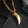 Popular Zinc Alloy Pendant Necklace for Men's Fashion Nightclub Trendy Hip-Hop King Letter