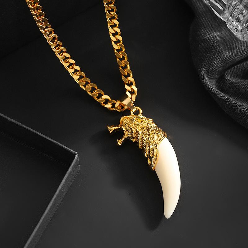 Popular Zinc Alloy Pendant Necklace for Men's Fashion Nightclub Trendy Hip-Hop King Letter