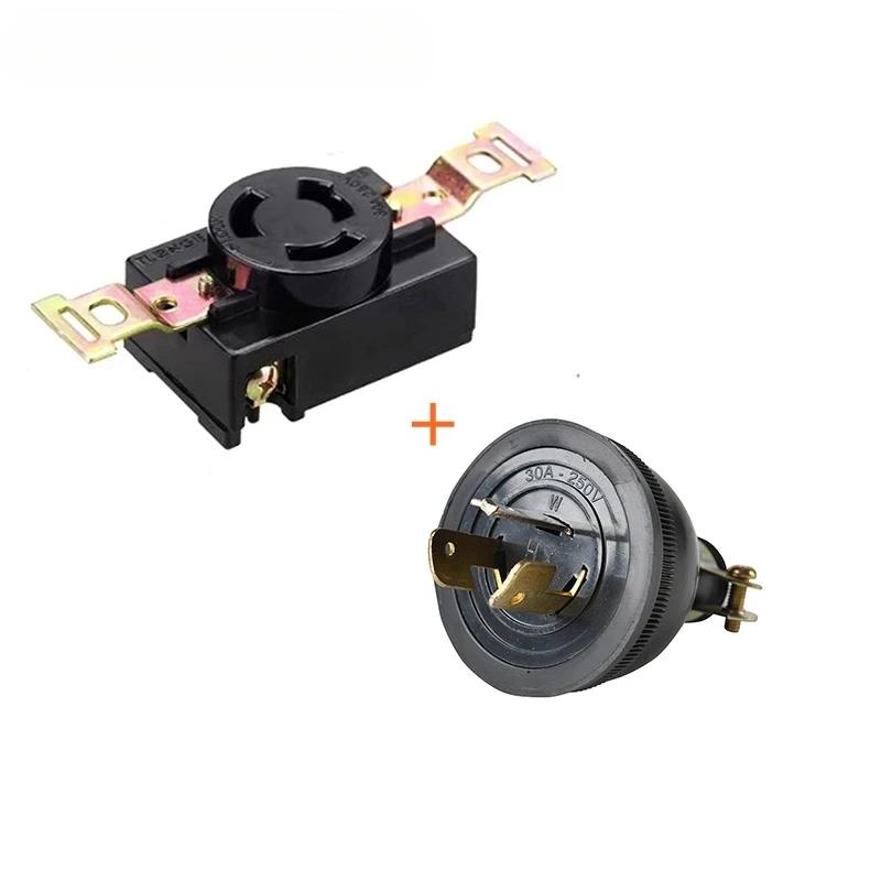 Xeon high quality 30A 250V USA 3 pins Plug Socket Industry Power Wired Lock Connector Generator Accessories