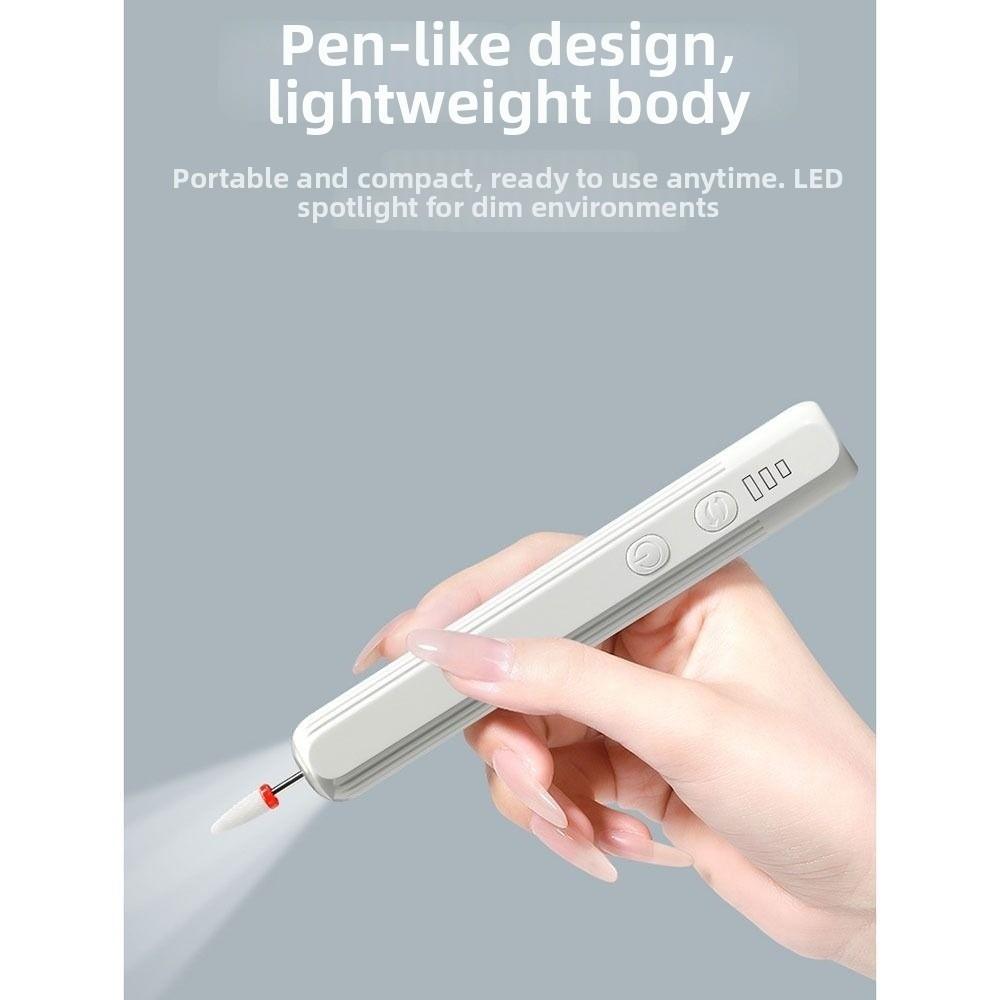 Low Noise Manicure Machine Cordless Nail File Machine Electric Nail Grinder Household Use