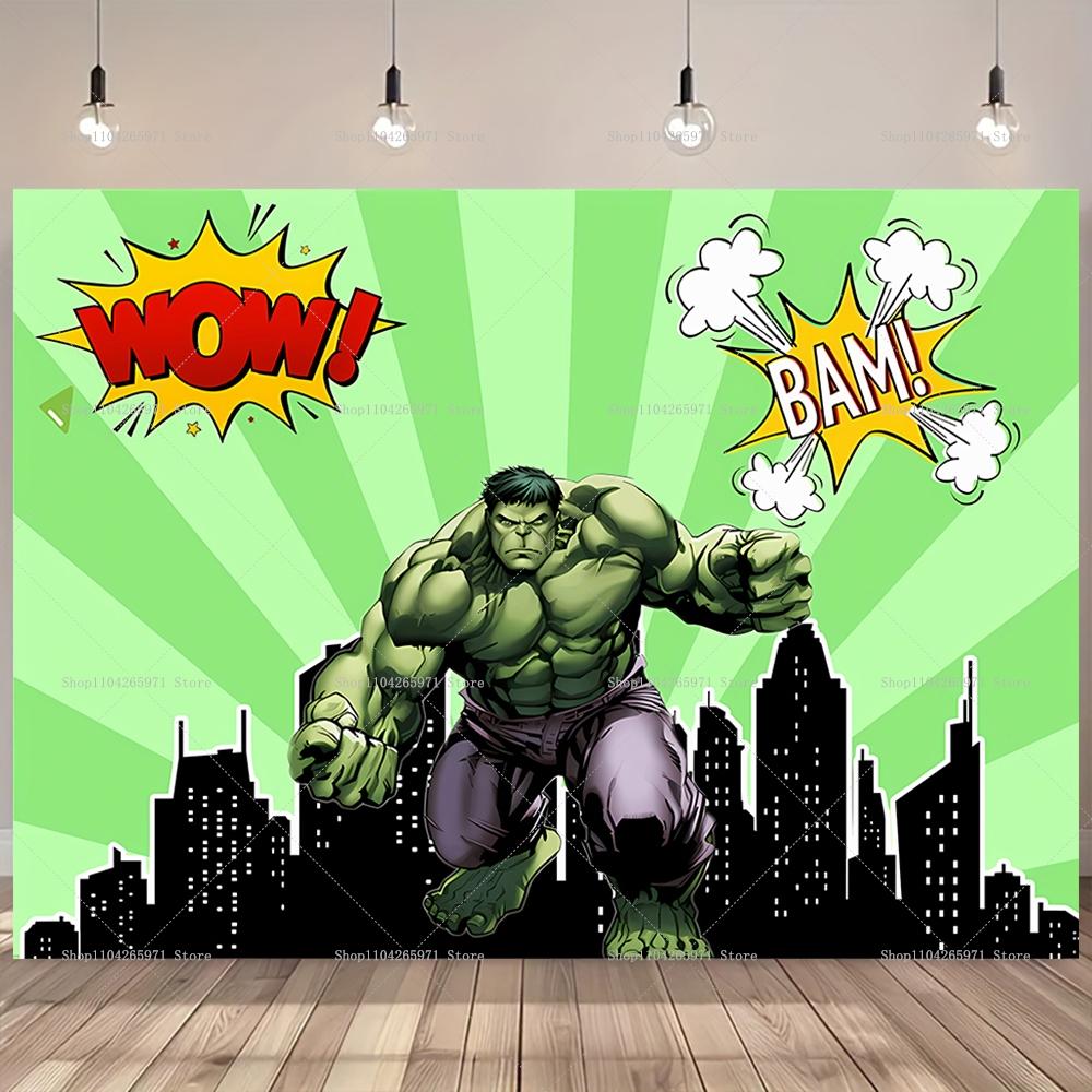 Avengers Hulk Tématická Narozeninová Dekorace Pozadí Klučičí Narozeninová Párty Dárek Fotografické Pozadí Miminkovská Sprcha Banner Studio