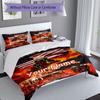 3PC Custom Name Firefighter Poster Bedding Set Duvet Cover Closure Includes 1 Duvet Cover & 2 Pillowcases for Bedroom