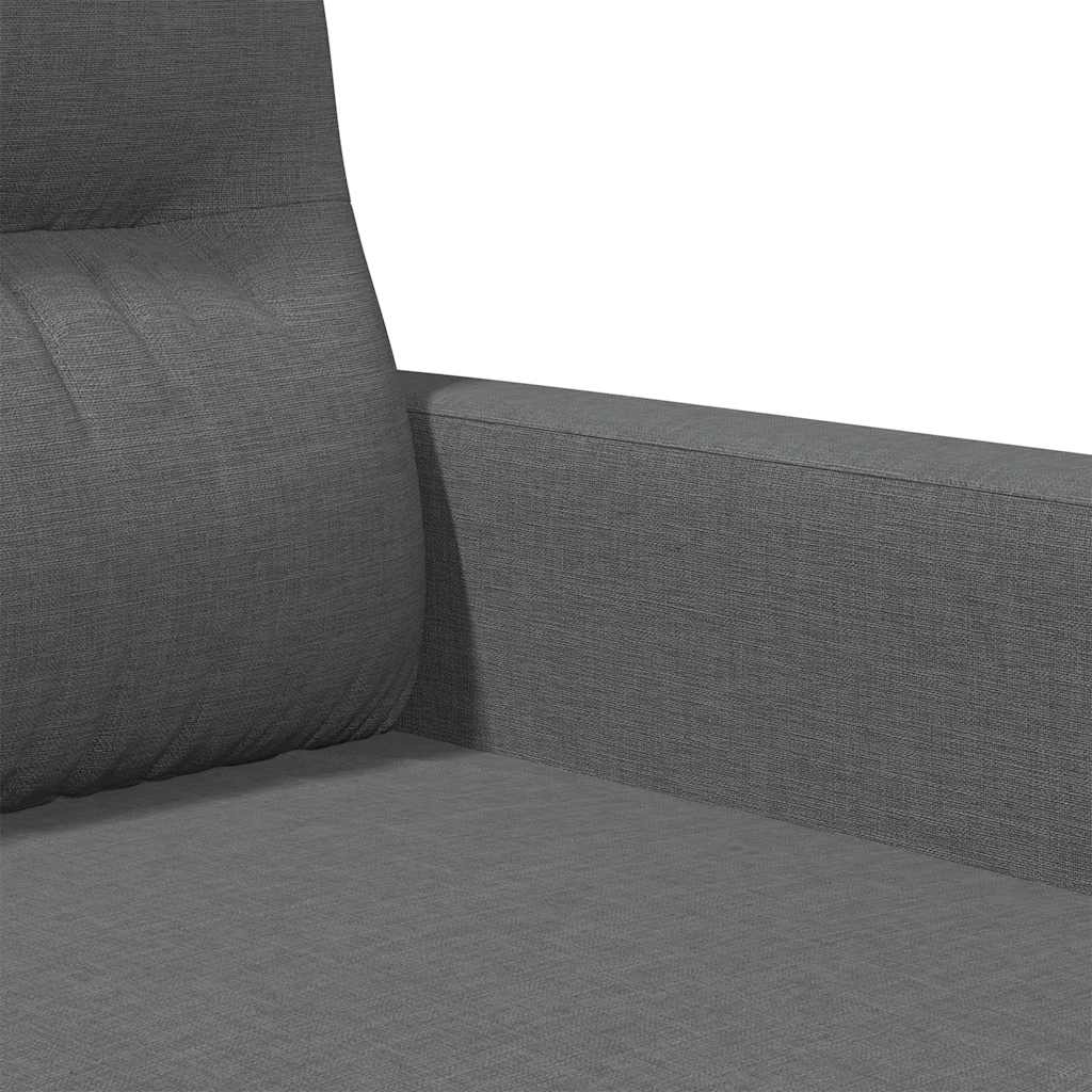 Vidaxl 2-Seater Sofa, Dark Grey, 140 Cm, Upholstered In Fabric