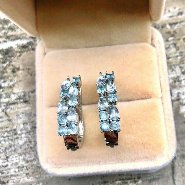 Beliebte Einzigartige Strass Kristall Ohrstecker für Damen Schlanker U-förmiger Ohrclip Zirkonia Creolen Mode