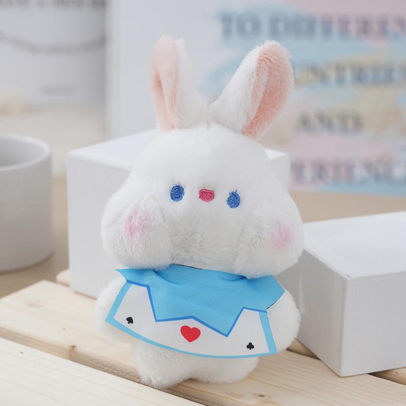 Soft Pp Cotton Filled Rabbit Doll Adorable Bunny Plush Keychain Accessory