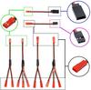GTIWUNG 6-Piece Set 2-Pin Male and Female Connector Plugs JST Y Connector Cable RC Connector Adapter