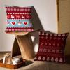 Christmas Spirit Pillow Case Sofa and Living Room Decorative Cushion Covers Dust-proof and Mite-proof Invisible Zipper