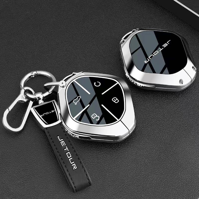 Zinc Alloy Car Key Fob Cover for Chery JETOUR Dashing IDM Shanhai L6 2026 Remote Key Fob Case Full Protector Shell Accessories