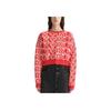 Karl Lagerfeld Casual Commuting Light Luxury Color Block Letter Pattern Jacquard Long Sleeve Knit Sweater Women sweater Red E37W2049500