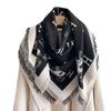 Scarf Women'S Letter Large Square Scarf Premium Thickened Warm Outer Cloak High-End Gift Shawl