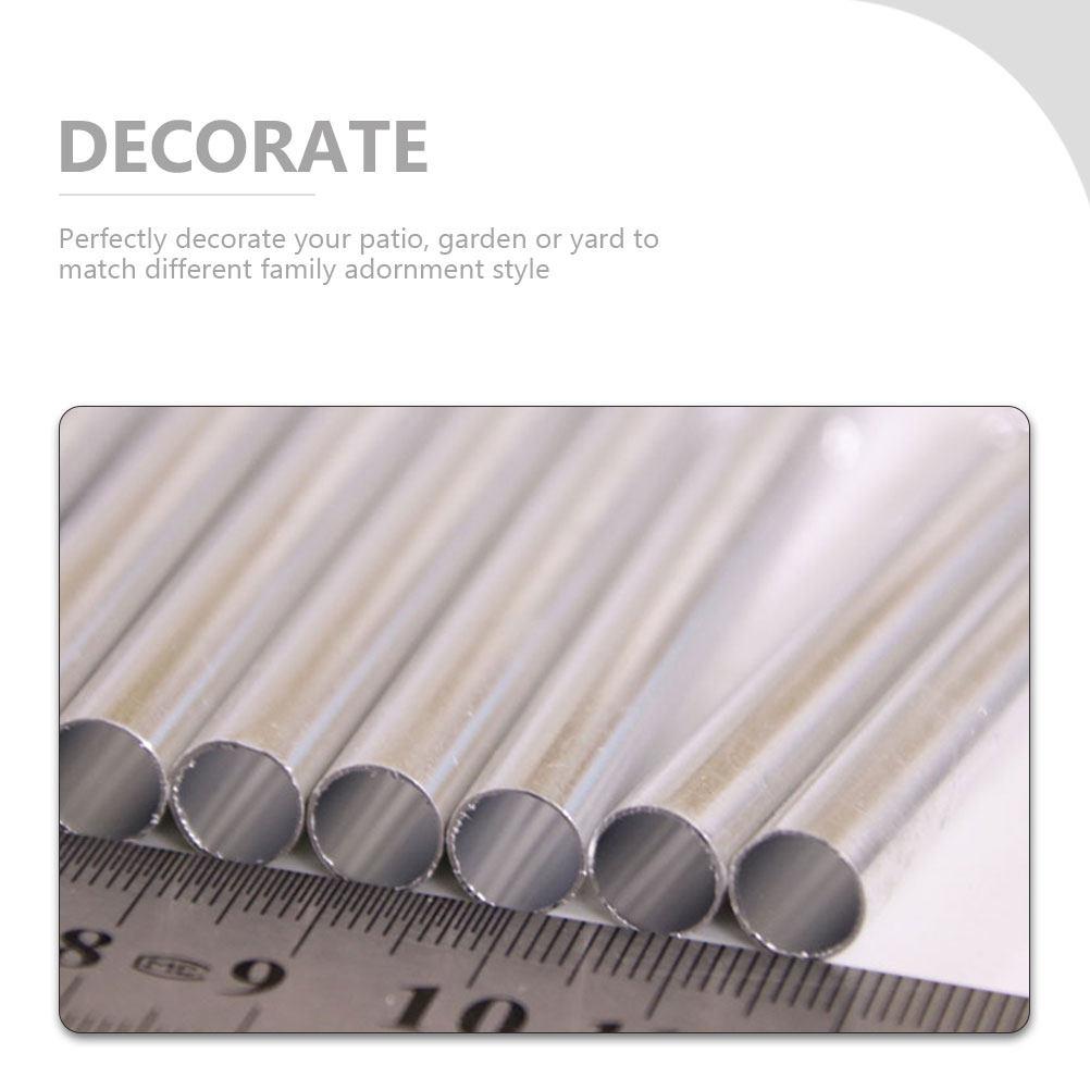 15Pcs Metal Wind Chime Tubes DIY Aluminum Tone Pipes for Outdoor Indoor Decoration DIY Crafting Hanging Pendant Garden Yard Wind