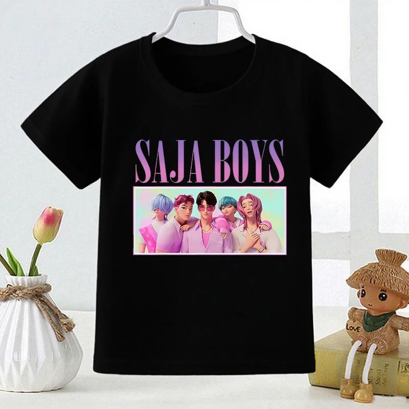 Kpop Devil Hunter Saja Jongens Gedrukt Mode Kinder T-shirt Meisjes Zomer Top Kinder Korte Mouw T-shirt