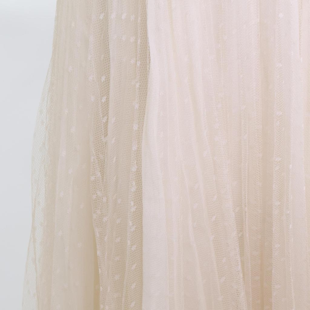 Giambattista Valli Tulle Lace Dress, MAISON KOIDO Ribbon Belt Set Dress 38 IvoryUsed