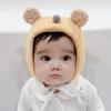 Baby Hat Autumn and Winter Cute Super Cute Ears Baby Pullover Hat Knitted Wool Hat Can Be Added Cotton Inside