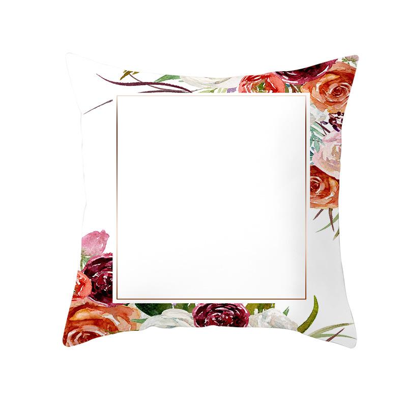 Pink Series Valentine's Day Peach Skin Pillowcase Home Sofa Cushion Cover Square Pillowcase