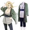 Tsunade Cosplay Kostým Sada Anime Ninja Oblečení pro Ženy Dospělé Halloween Kostým pro Hraní Rolí Bílé Krátké Vlasy Lékařská Ninja Uniforma