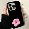 Pink Hibiscus Pattern Phone Case Suitable for iPhone 17 16 15 14 13 12 11 Pro/Max/Plus Anti Drop and Shockproof Back Cover