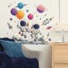 Cartoon Astronaut Rocket Planet Self Adhesive Removable Wall Sticker for Kids Room Bedroom Decor