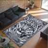 Leopard Theme Crystal Velvet Floor Rug Personalized Custom Name Text Warm Carpet Home Decoration