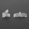 10Pcs Acrylic Plastic Hinges Plastic Hinge Folding Hinge Dull Polish Surface Transparent Hardware for Cabinet Closet