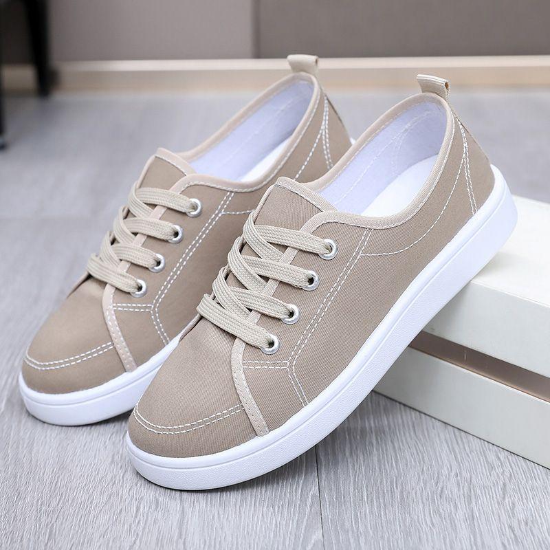 Sommer Neue Canvas Schuhe für Damen Flache Board Schuhe Atmungsaktive Studenten Freizeit Sportschuhe für Damen