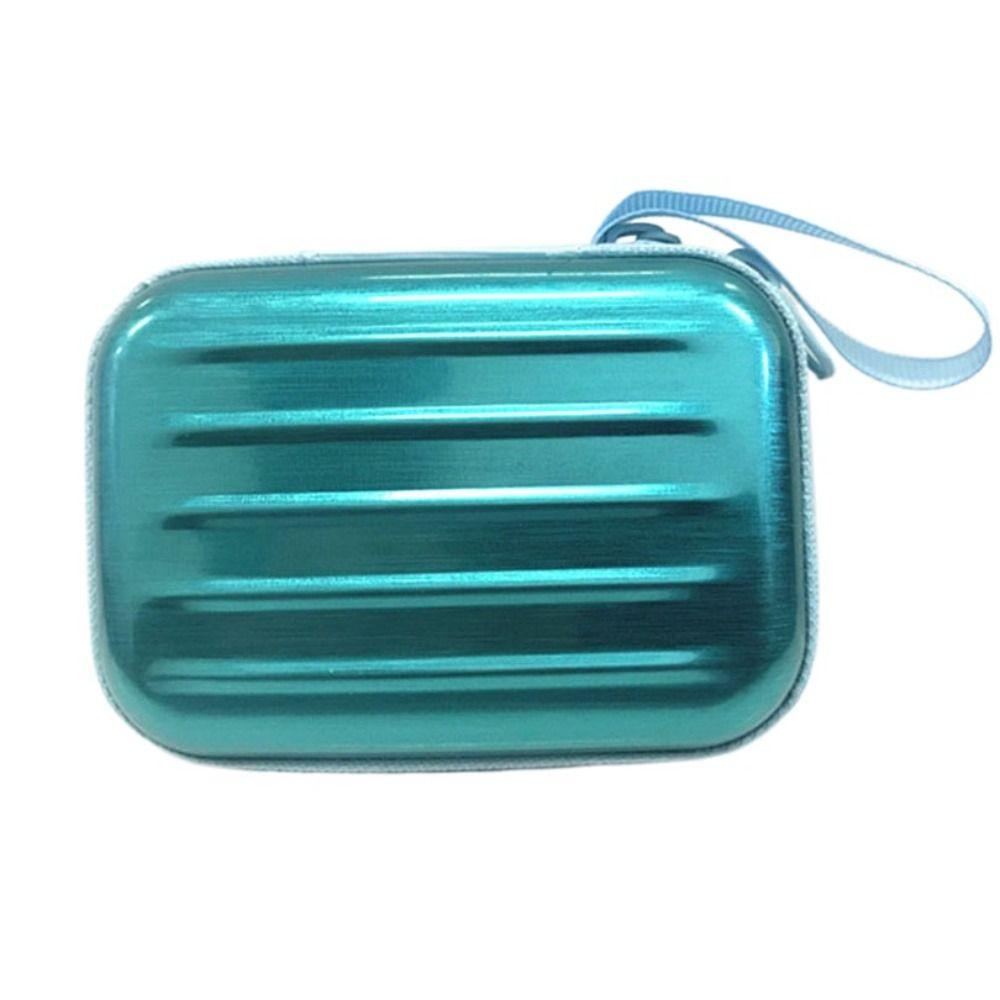 

Сумка для наушников Жестяная монетница Квадратный чемодан Кошелек Креативная сумка для хранения губной помады Путешествия зелёный