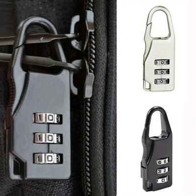 5pcs Mini Padlock Aluminum Alloy Luggage Locks Resettable 3 Combination Digit Code Number Combination Suitcase Password Lock