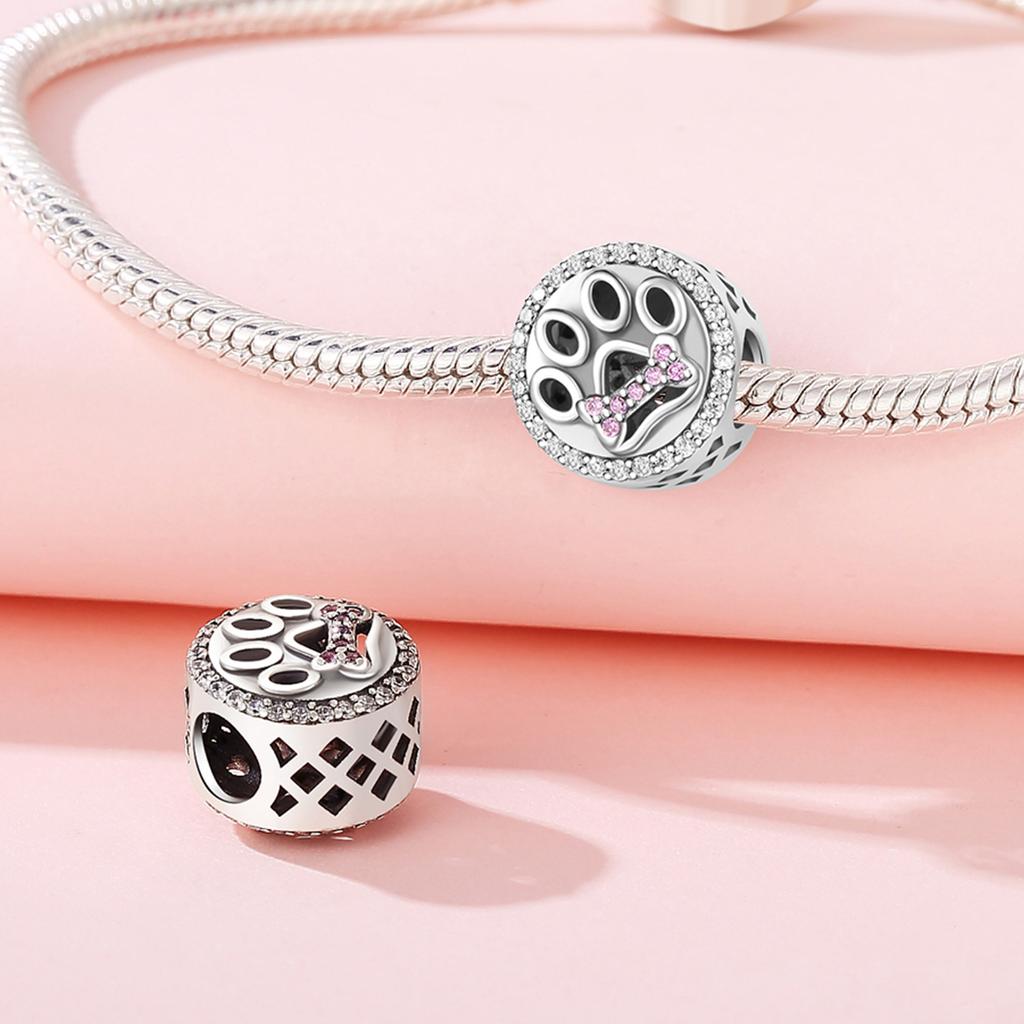 Beads Copper Charms Original Claw Prints Bones Beads Fit Bracelet Jewelry Diy Women Fine Gift Accessory