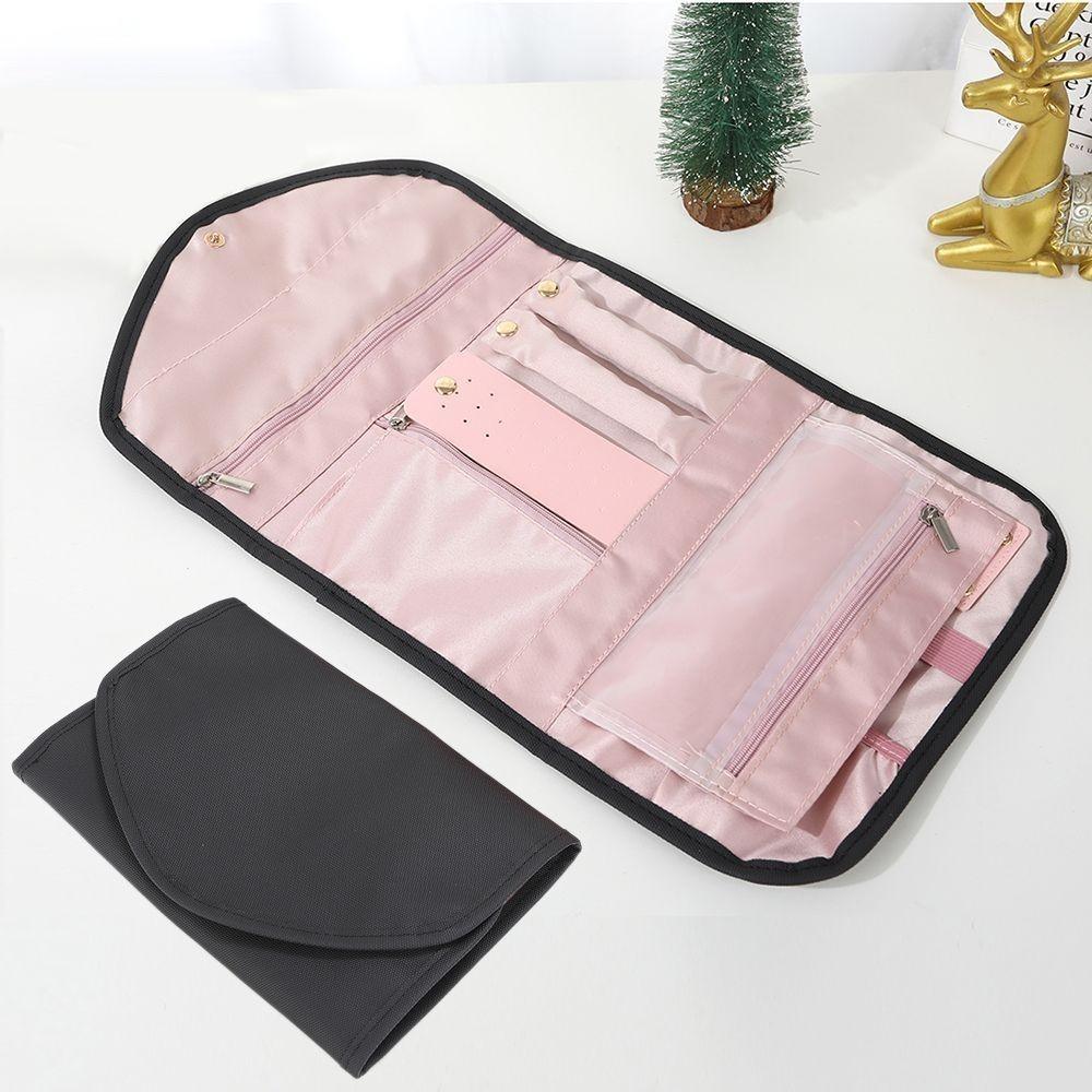 Portable Travel Storage Bag Foldable Design Jewelry Pouch Jewelry Case  Necklaces Earrings