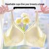 Women's Seamless Wire-Free Soft Support Bra for Small Chest with Anti-Sagging and Side Support.