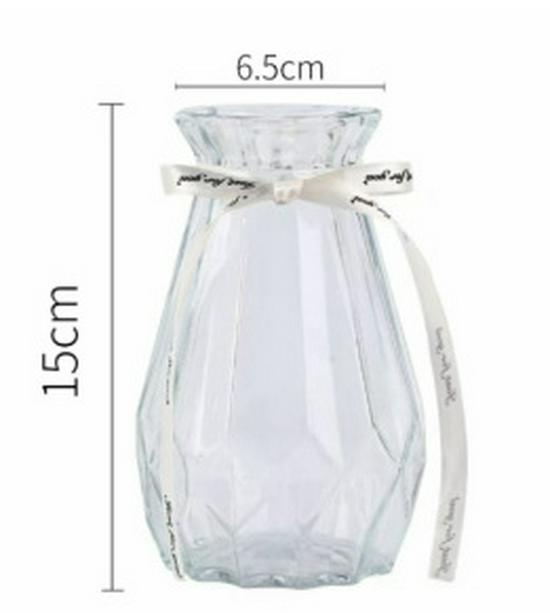 Colored Glass Vase with Free Shipping - Hydroponic, Transparent, Cinched Waist Design for Fresh or Dry Flowers